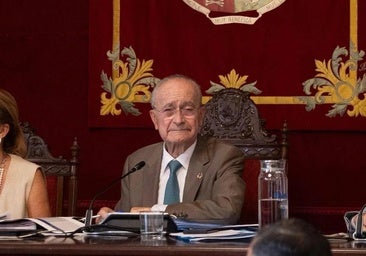 El alcalde, durante el pleno en el que se abordó la limpieza.