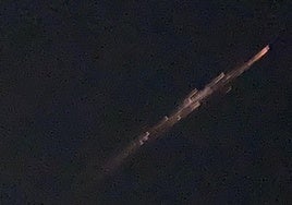 Imagen de la bola de fuego que sobrevoló Andalucía, Murcia y el sur de Alicante hasta llegar a las Islas Baleares