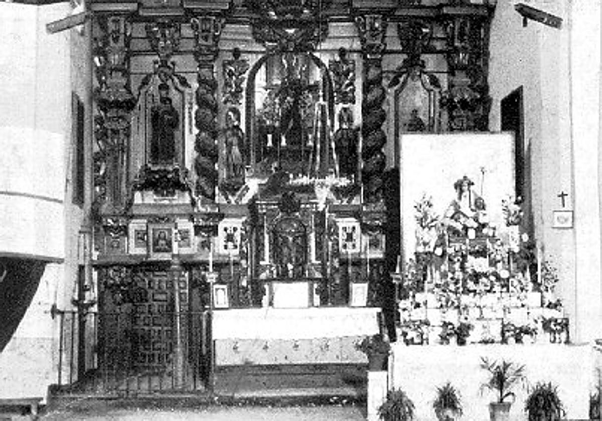 Altar mayor de la iglesia de la Asunción en Riogordo.