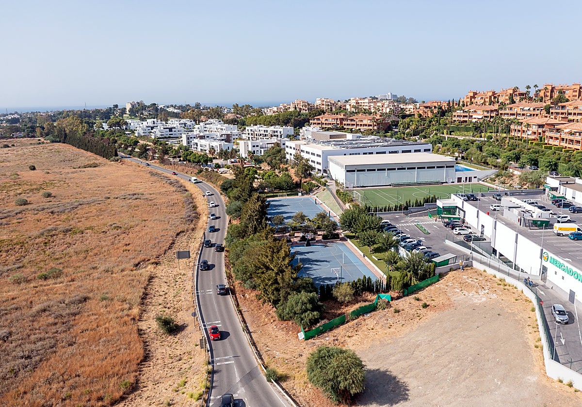 Vista aérea de la zona donde se van a realizar las obras de acerado.