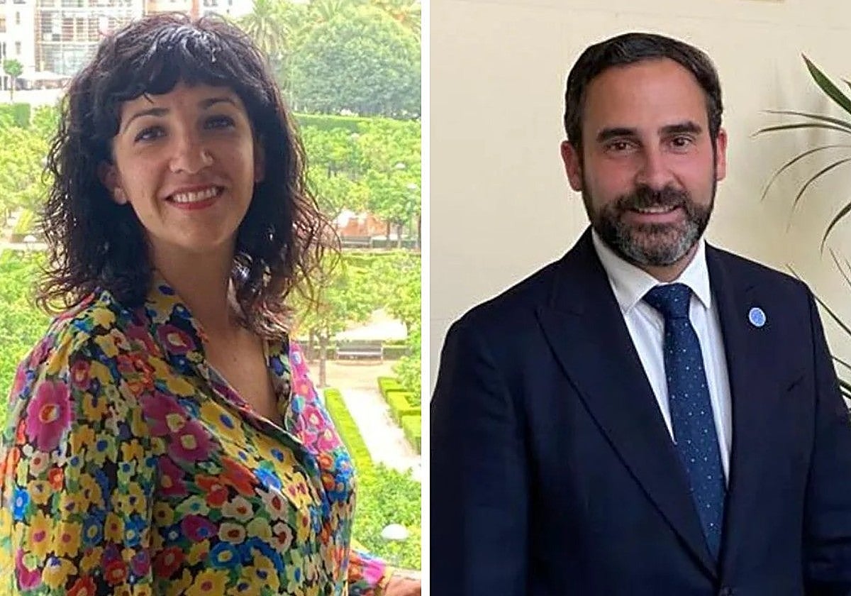 La viceportavoz de Con Málaga, Toni Morillas y el portavoz socialista, Dani Pérez.