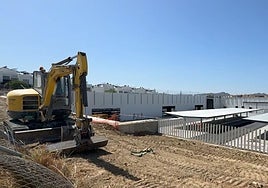 Obras del nuevo parque comercial.