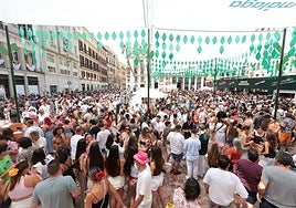 Ambiente en el Centro este sábado.