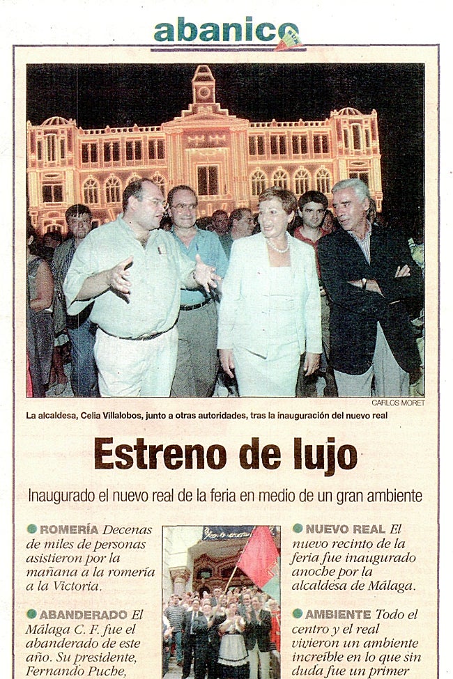 Ejemplar del suplemento 'Abanico', de SUR, que incluyó la noticia de la inauguración del nuevo recinto.