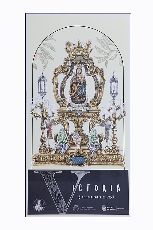 Cartel de la solemnidad de la Virgen de la Victoria.