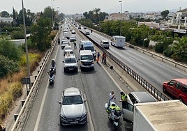 Lugar del accidente, en el kilómetro 1058 de la A-7, dirección San Pedro Alcántara