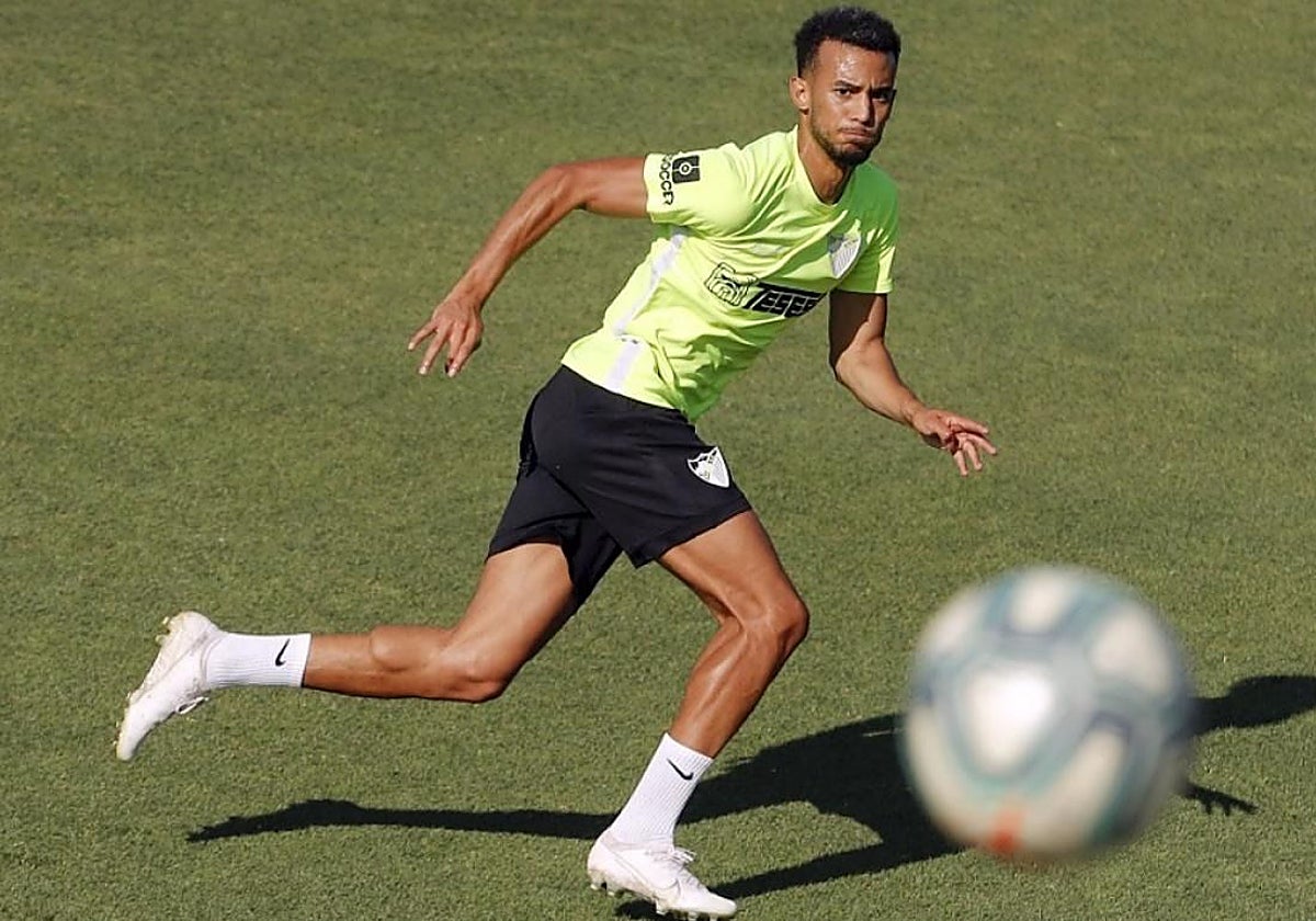 Hicham, en su etapa en el Málaga.