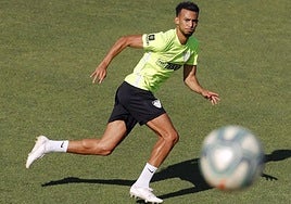 Hicham, en su etapa en el Málaga.