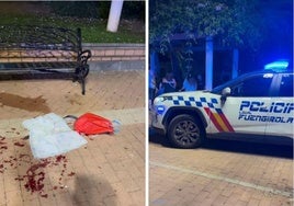 Imágenes del vehículo policial en el lugar del incidente entre las chicas.