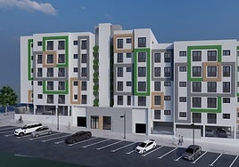 Recreación del proyecto de 55 VPO que se van a construir en Distrito Zeta.