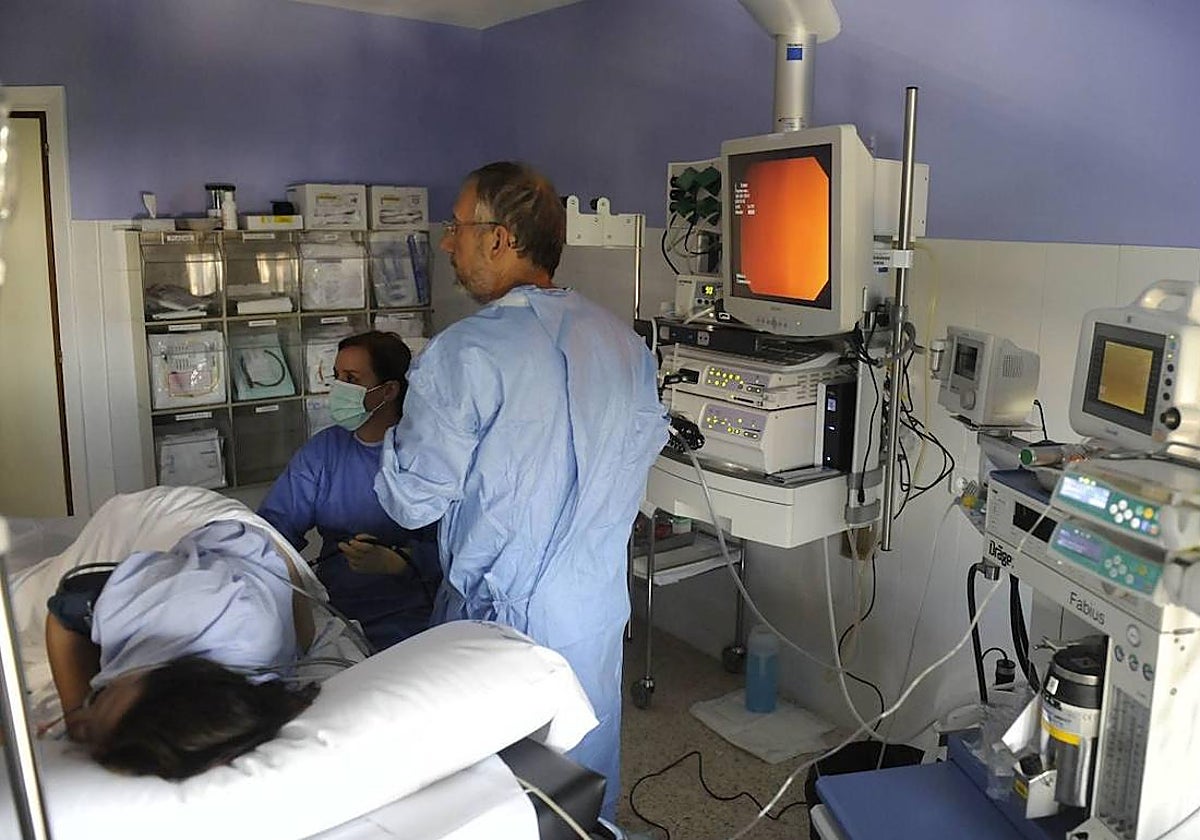 Imagen de una colonoscopia.