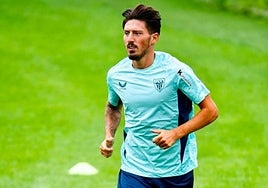 Unai Vencedor, en un entrenamiento reciente Luismi.