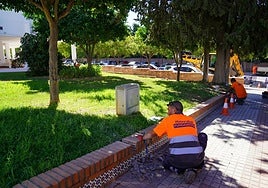Brigada de barrios en barrio Blas Infante de Estepona.