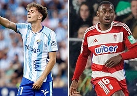 Adrián Niño y Hongla, ausentes en el derbi Málaga-Granada de este sábado por el denominado 'virus FIFA'.