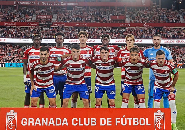El último once del Granada, ante el Mirandés.