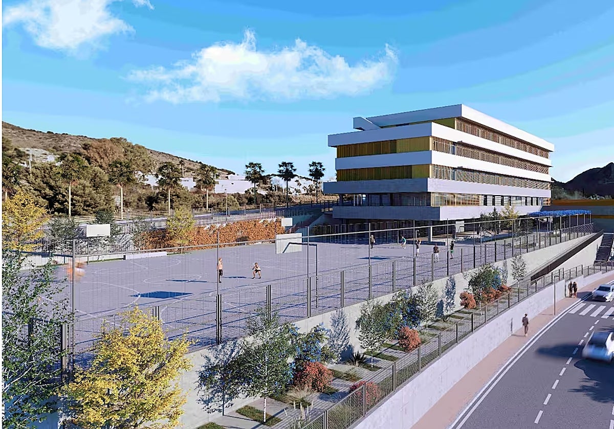 Imagen del proyecto del nuevo IES de Benalmádena Pueblo.