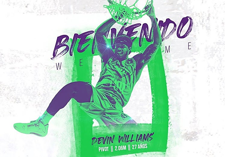Así anunció el Unicaja el fichaje de Devin Williams en 2022.