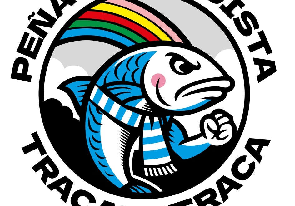 El logo de la Peña Malaguista Tracamatraca de Sevilla.