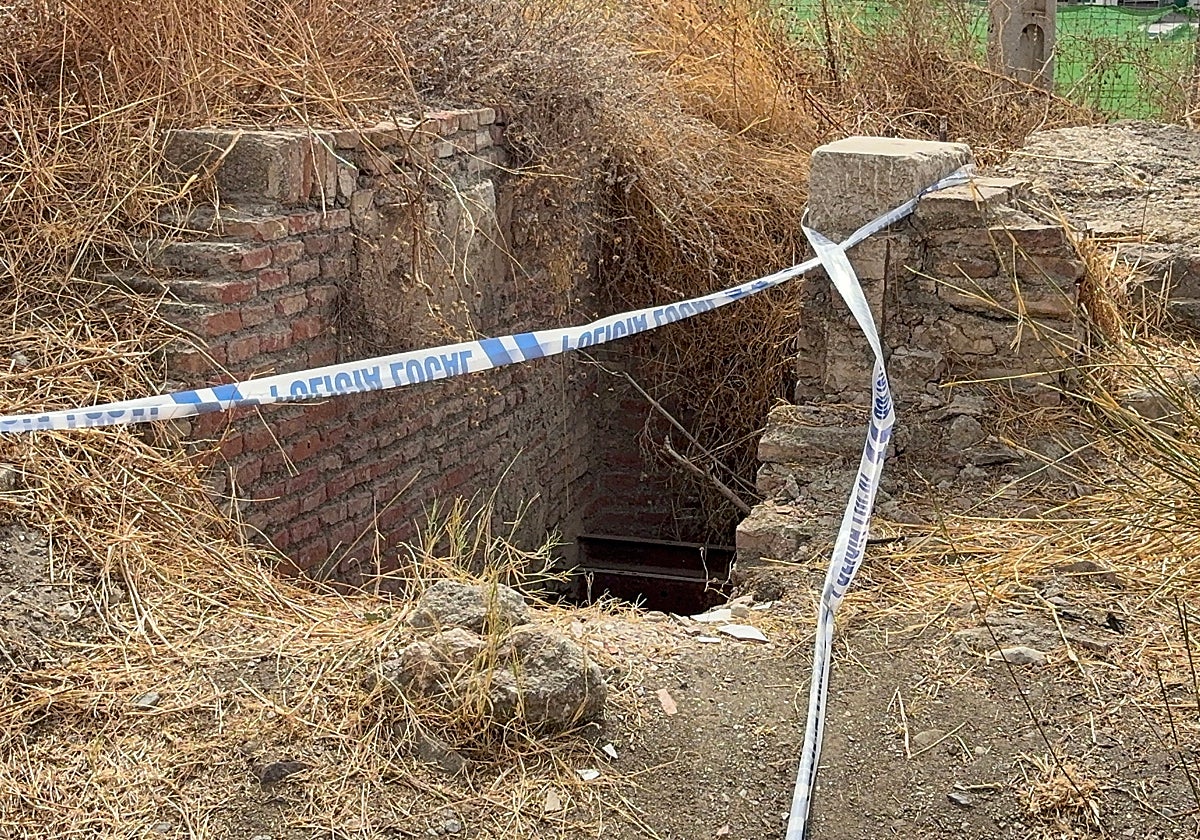 Imagen del pozo en el que murió David Ruiz Hierrezuelo el pasado mes de agosto.