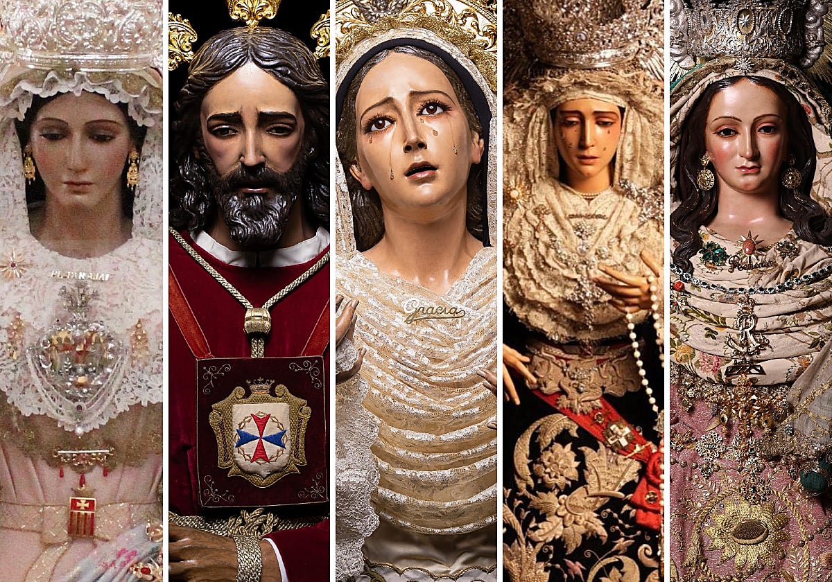 Las vírgenes de las Mercedes, los Remedios y Gran Poder, y los titulares del Rescate procesionarán este fin de semana.