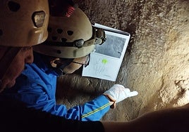 Investigadores en las Cuevas de El Cantal.