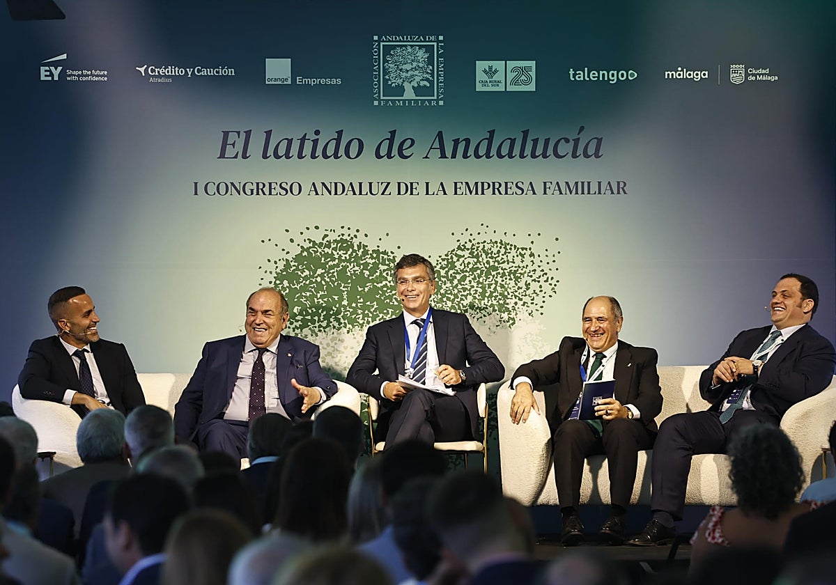 Guillermo y Federico Beltrán (Famadesa), Rafael Medina y Vicente Martín padre e hijo.