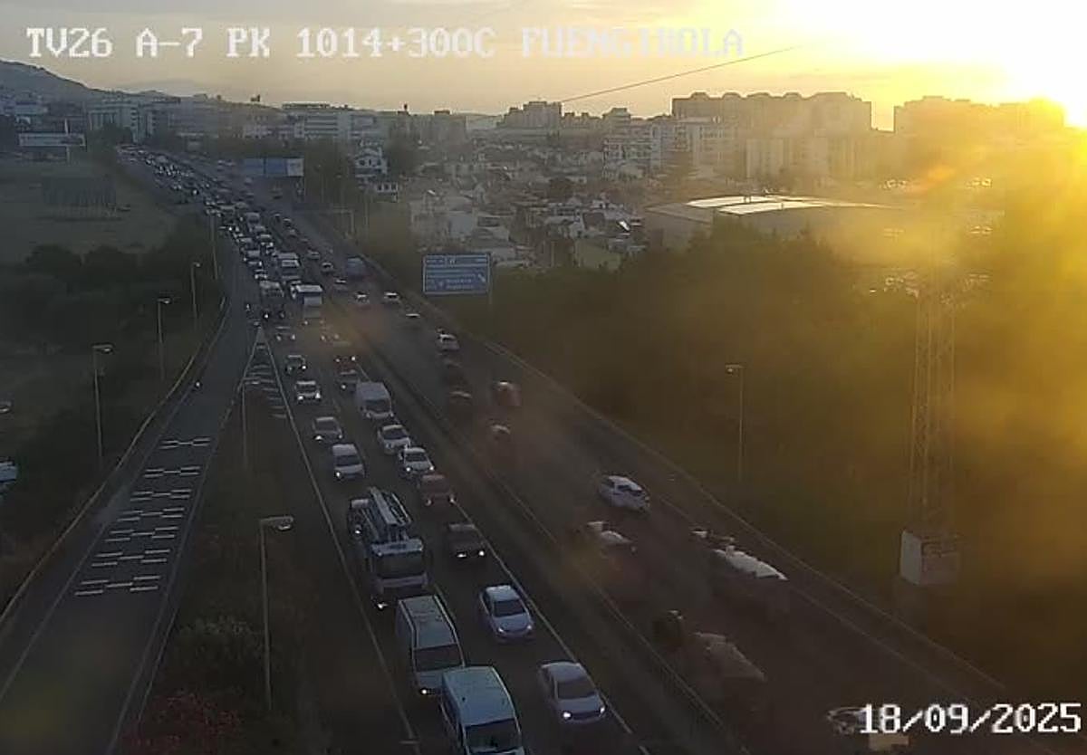 Imagen de las cámaras de la DGT a primera hora de este jueves.