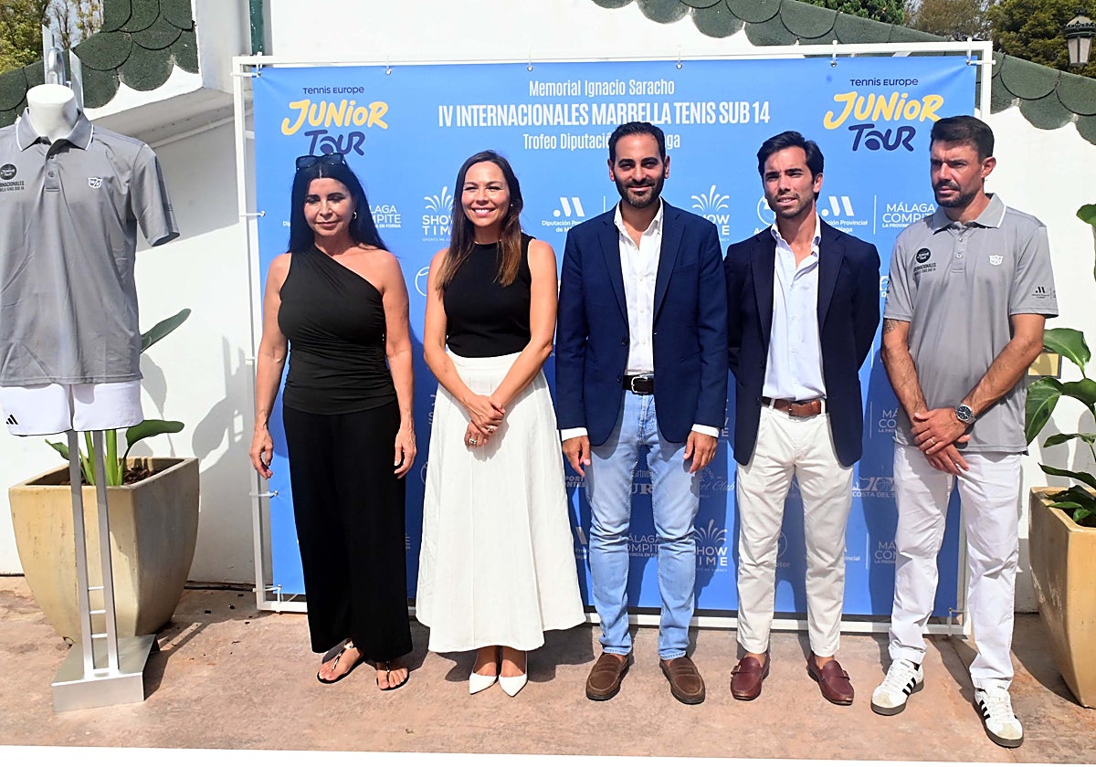 Responsables institucionales y de la organización de los IV Internacionales de Marbella de Tenis sub-14.