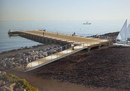 Recreación del embarcadero que aparece en el proyecto que está en exposición pública.