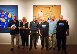 Acto de inauguración de la muestra en el Museo de Nerja.