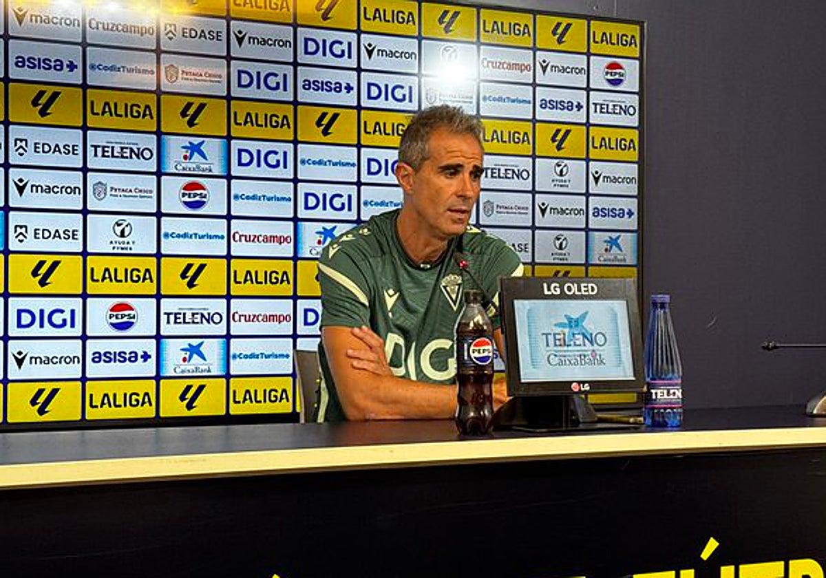 Gaizka Garitano, en su comparecencia este viernes.