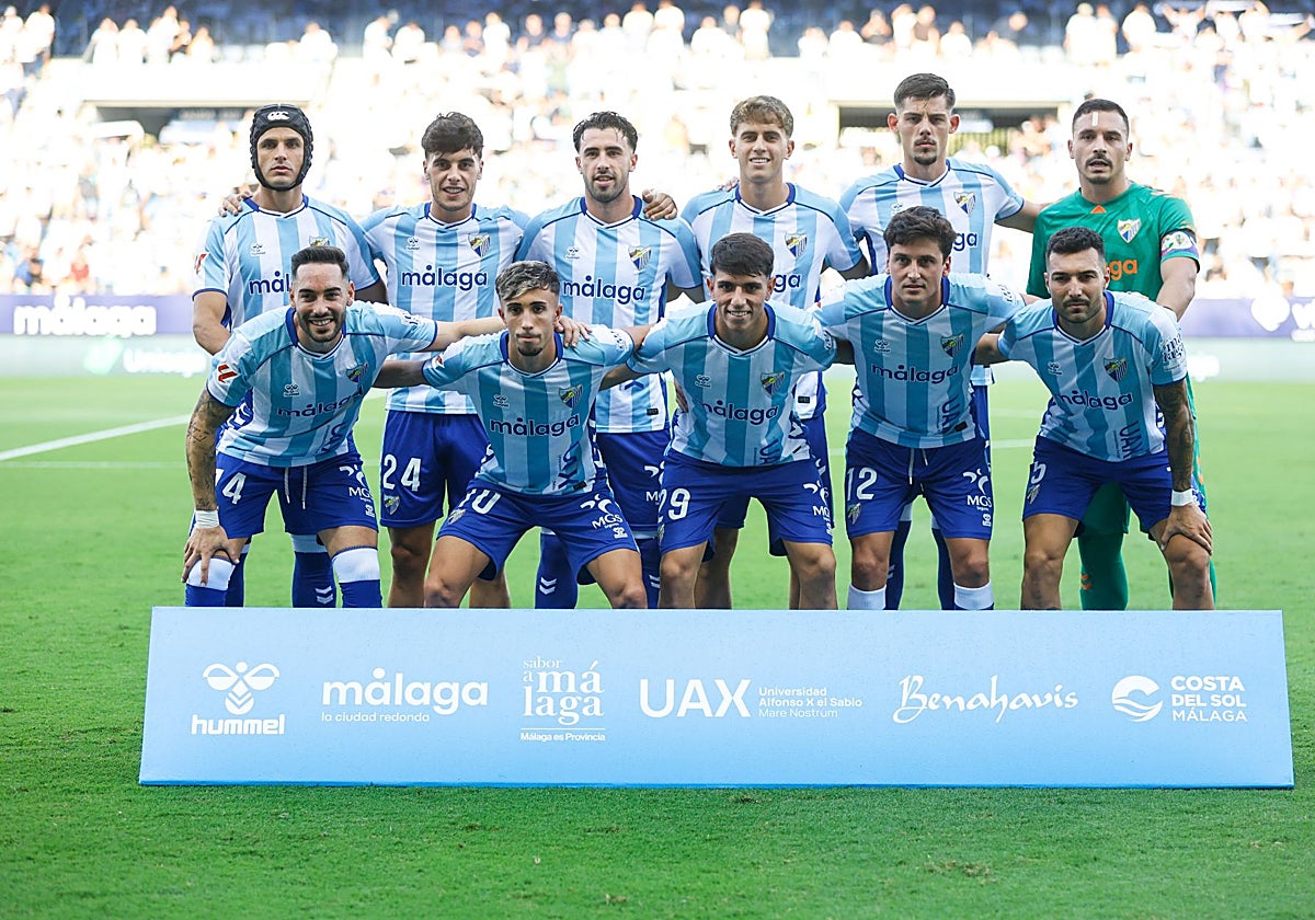 Un once malaguista de esta temporada, el que jugó ante el Eibar.