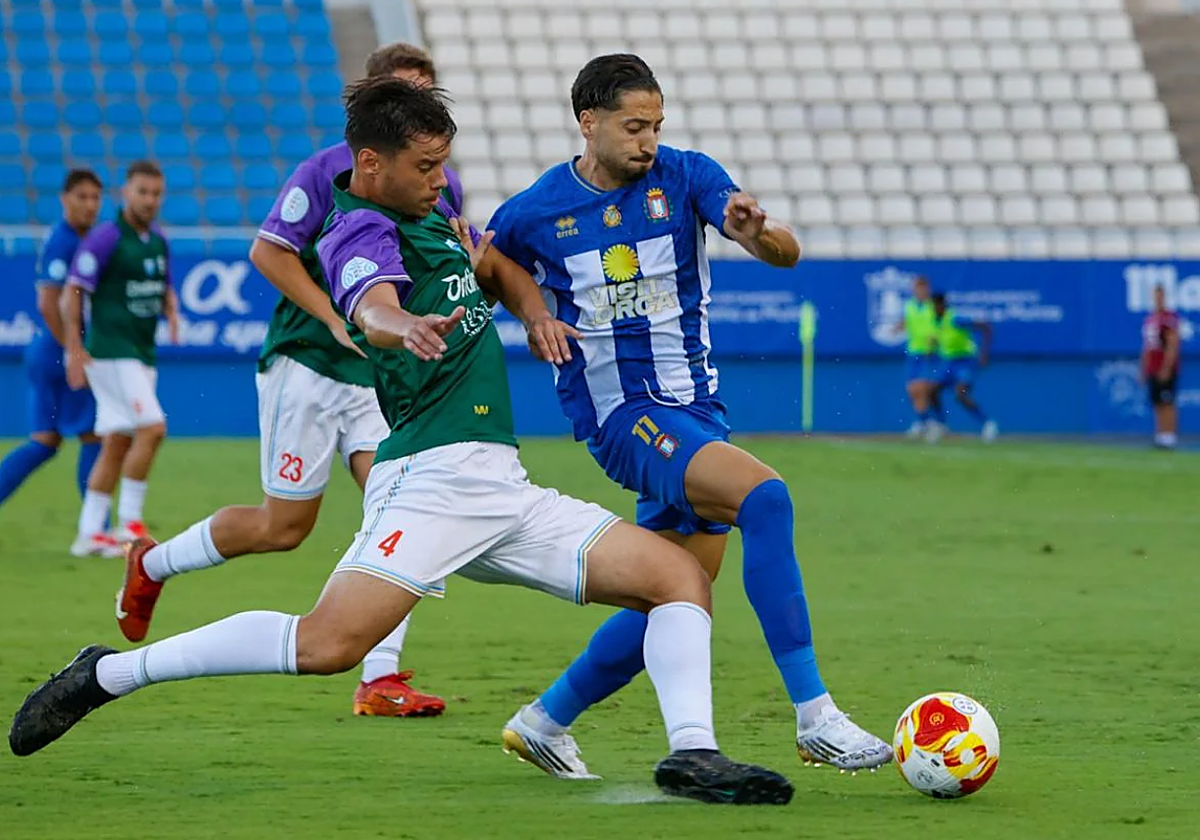 El Malacitano (denominado oficialmente La Unión Atlético), en el duelo que ganó el pasado fin de semana al Lorca.