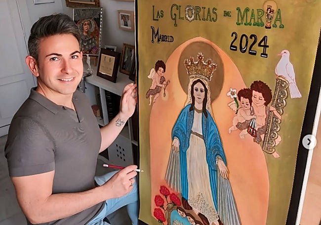 Postigo, con su obra 'Las Glorias de María' para Madrid.
