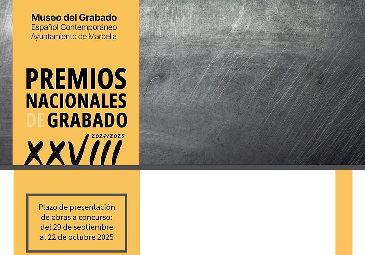Cartel de los XXVIII Premios Nacionales de Grabado.