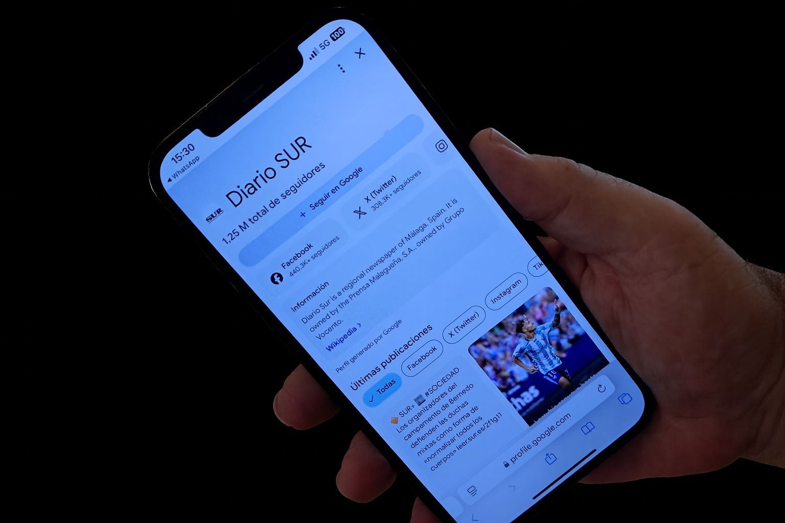 Así puedes seguir a SUR en Google Discover para mantenerte informado de toda la actualidad