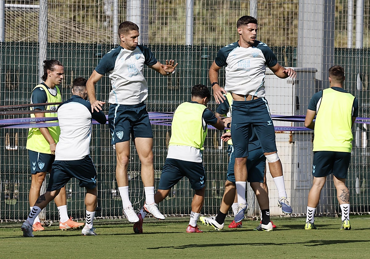 Brasanac y Montero, en una sesión de entrenamieto esta semana.