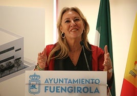 La consejera de Economía, Hacienda y Fondos Europeos, Carolina España, en un acto hoy en Fuengirola.