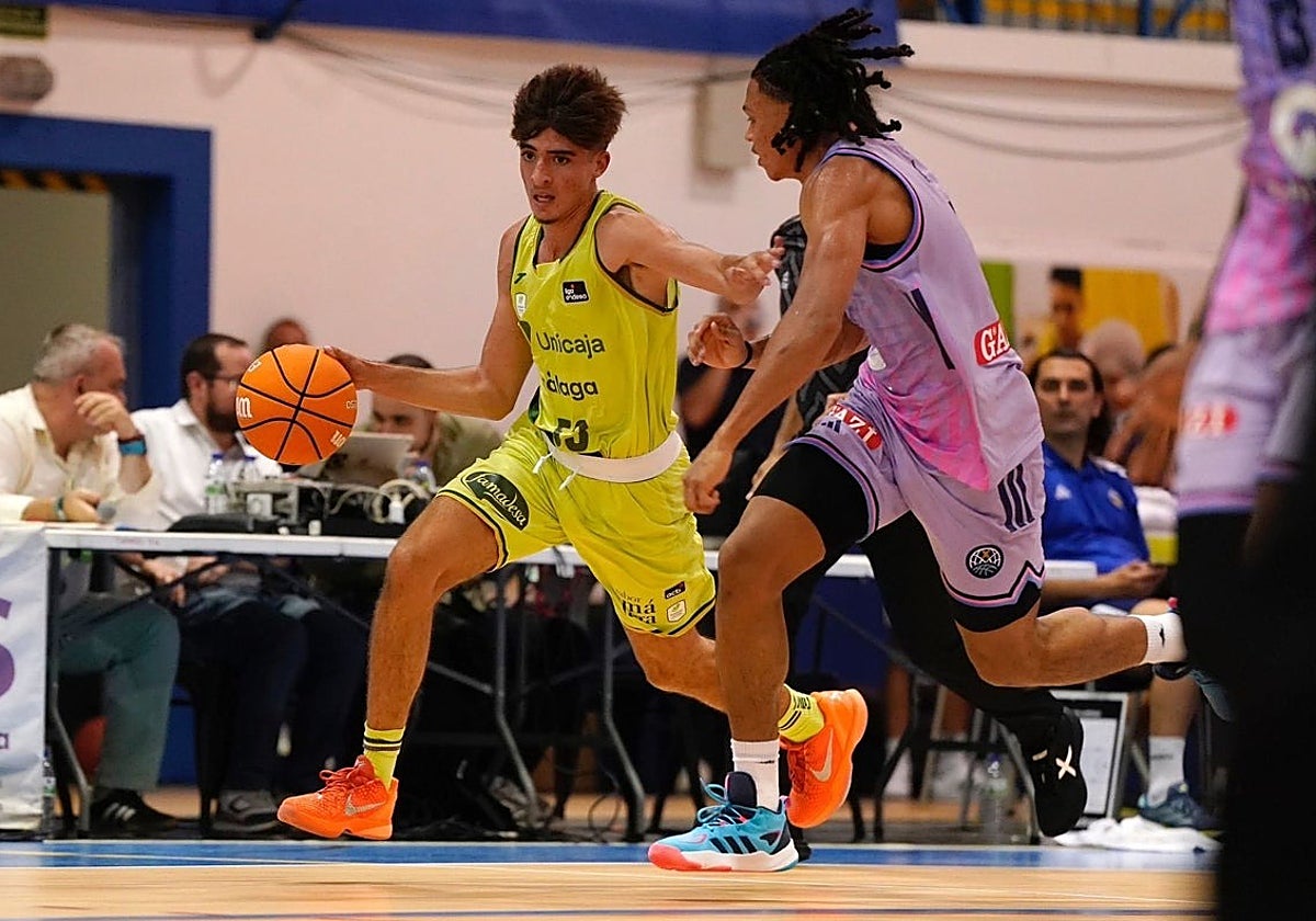 Dani Carrasco, durante el partido contra el Alba Berlín antes de lesionarse.