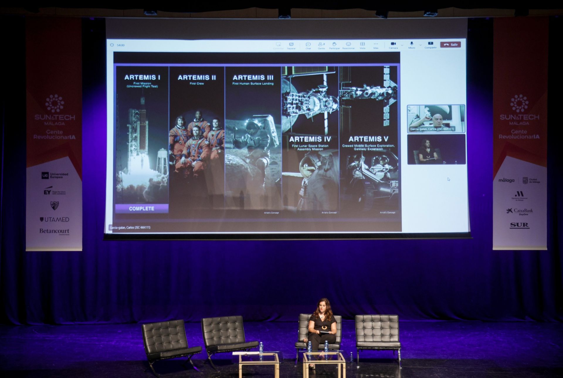 Carlos García-Galán, en la charla La NASA y el reto de volver a la Luna