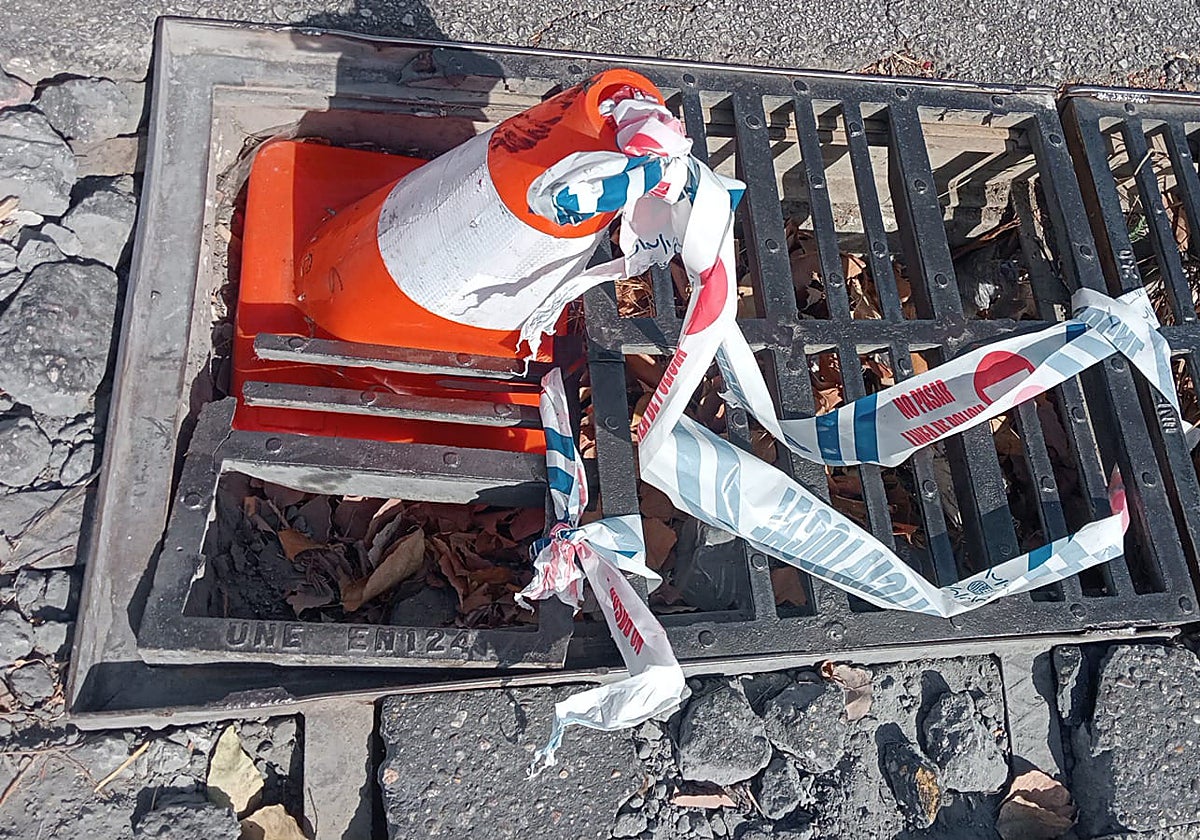 Arquetas en mal estado.