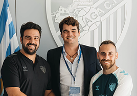 Responsables médicos del Málaga y de EPI Advanced.