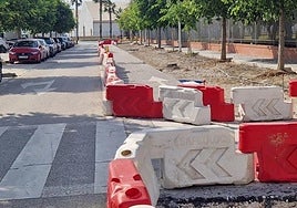 El concejal de Economía, Carlos Conde, y la edil de Participación, Mar Torres, durante la presentación este jueves de los presupuestos participativos en el patio de Banderas.