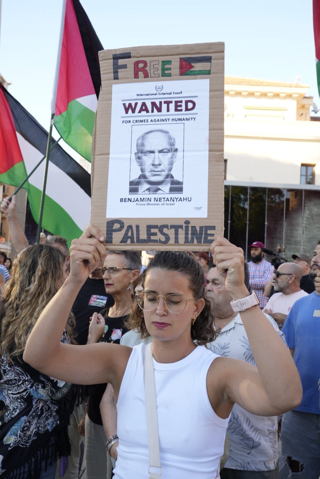 La protesta en Málaga por la flotilla de Gaza, en imágenes