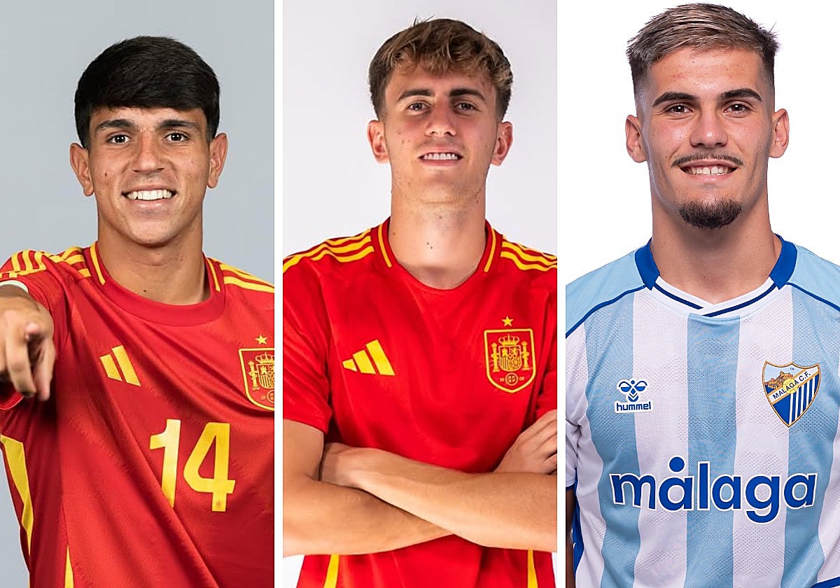 Izan Merino, Adrián Niño y Chupete.