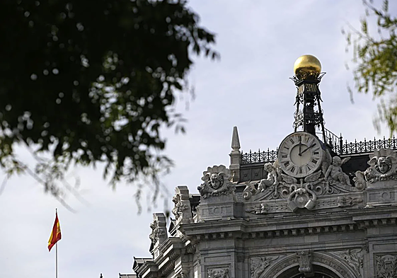 Detalle de la sede del Banco de España en Madrid.