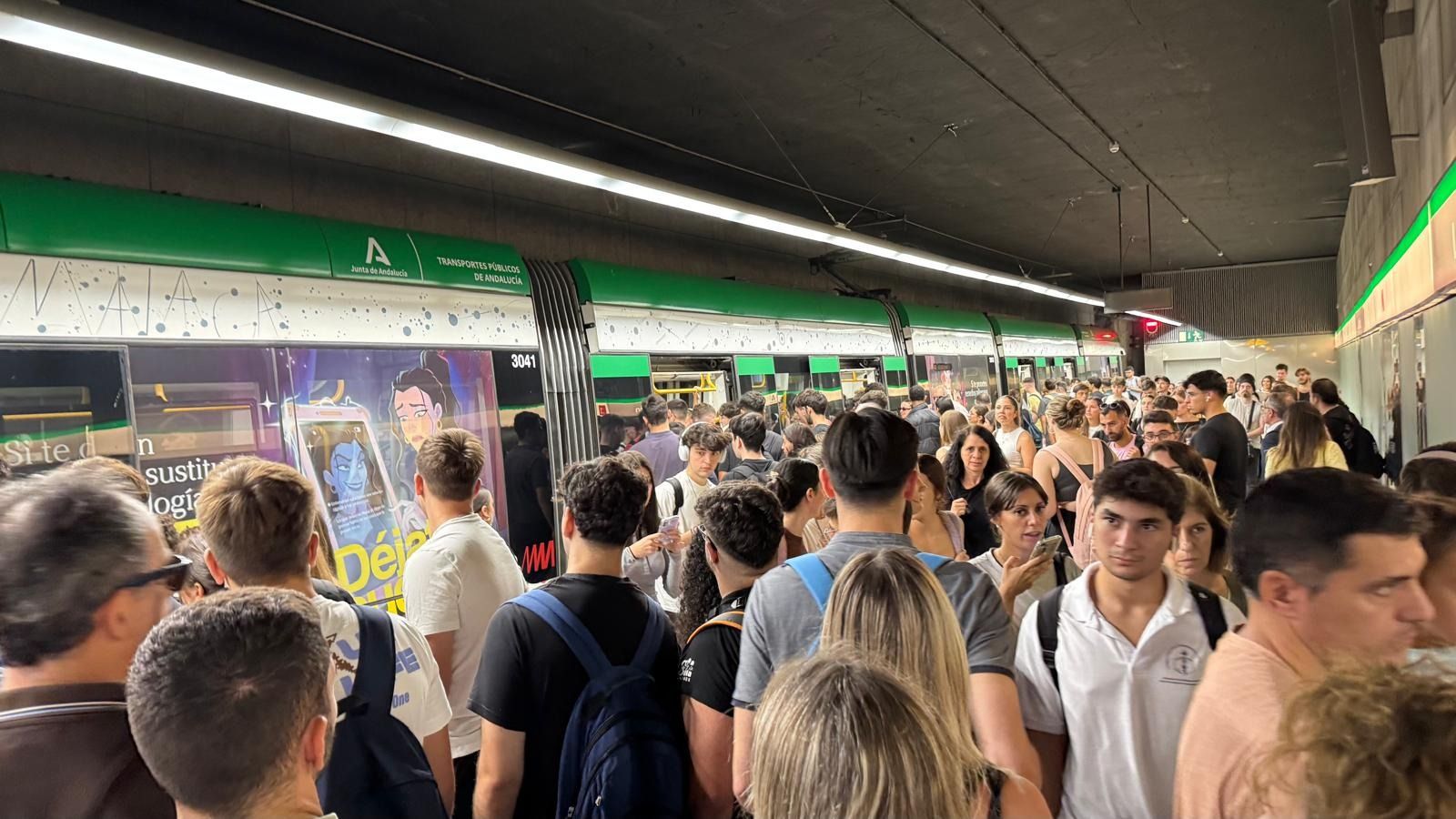 Imagen de la estación de La Unión durante la avería