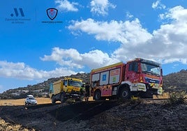 Sofocado un incendio agrícola en la cuneta de la carretera A-7276, próximo a Cuevas del Becerro