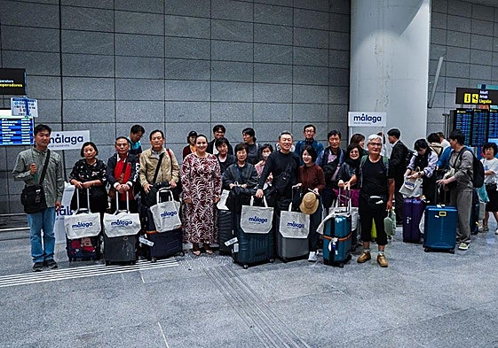 Llegan los primeros viajeros de la nueva conexión aérea directa entre Málaga y Seúl