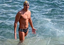 Christian Jongeneel, ayer durante los entrenamientos en Tenerife.